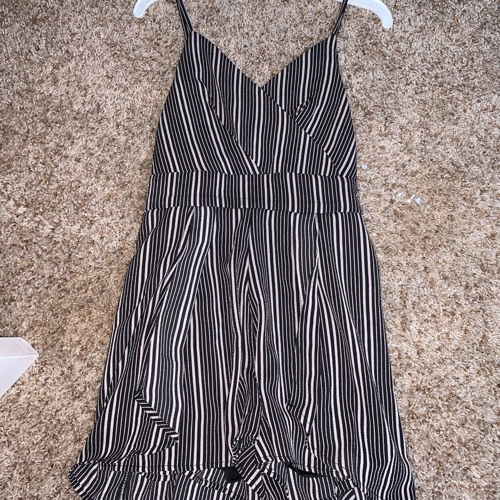 Striped Short Jumpsuit